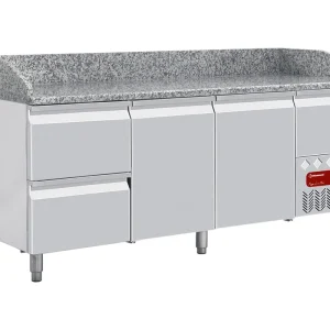 Bestseller Pizzawerkbank 2 deurs + 2 neutrale lades - 2020x800x(h)1485mm