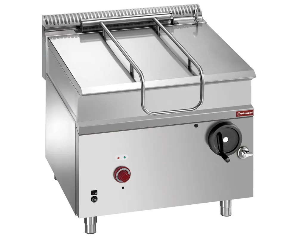 Hete Deal Kantelbare gasbraadpan, R.V.S. kuip 80 liter op meubel - 800x900x(h)850/920mm