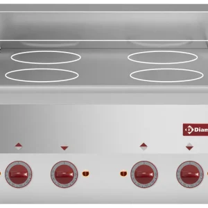 Vitrokeramische kookplaat 4 zones - 600x600x(h)400mm Tijdelijk Beschikbaar