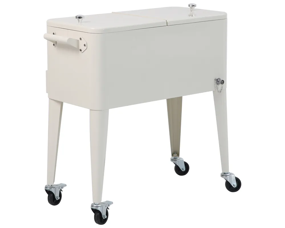 Betaalbaar Icy koelbox - Met wieltjes - Beige