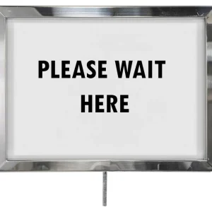 Posterframe A4 liggend - Chroom - Geschikt voor afzetpaal met koord Weekendaanbieding