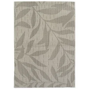 Fabrieksprijs Placemat bladeren - Lichtgrijs - 450x300mm - Set 6 stuks