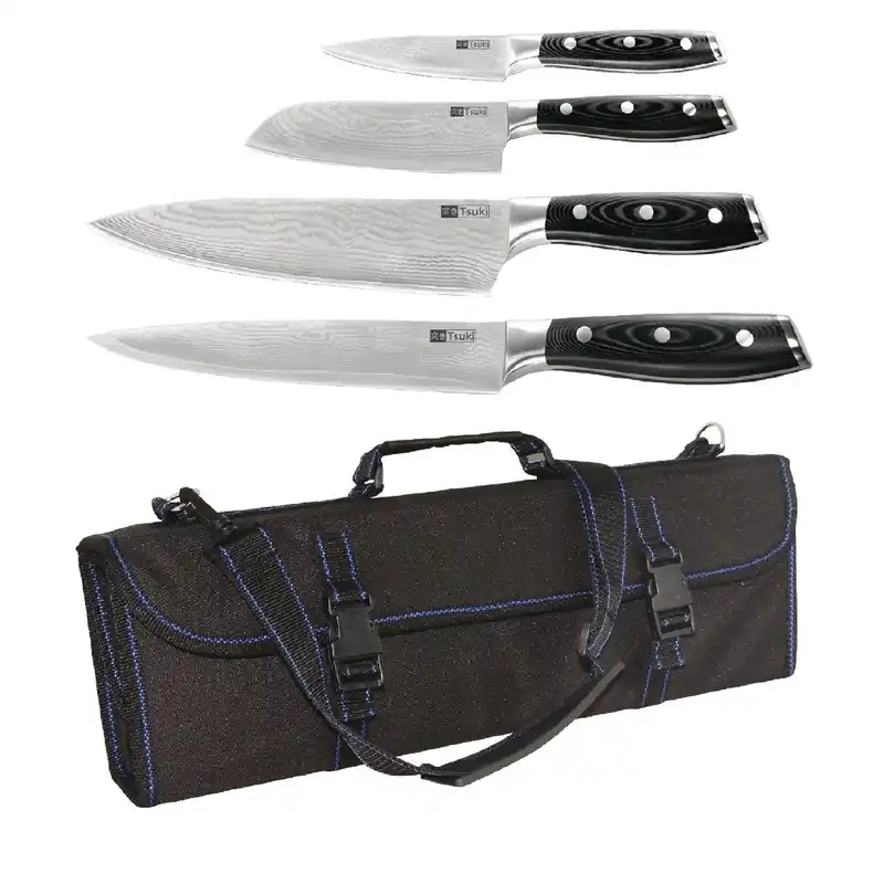 Merkproduct Vogue tsuki 4-delige serie 7 messenset en koffer speciale aanbieding