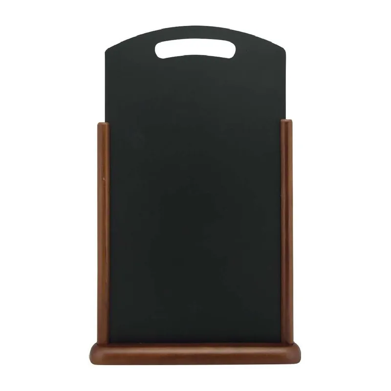 Securit Handvat extra groot houten tafelkrijtbord met donkerbruin gelakte afwerking Koop Online