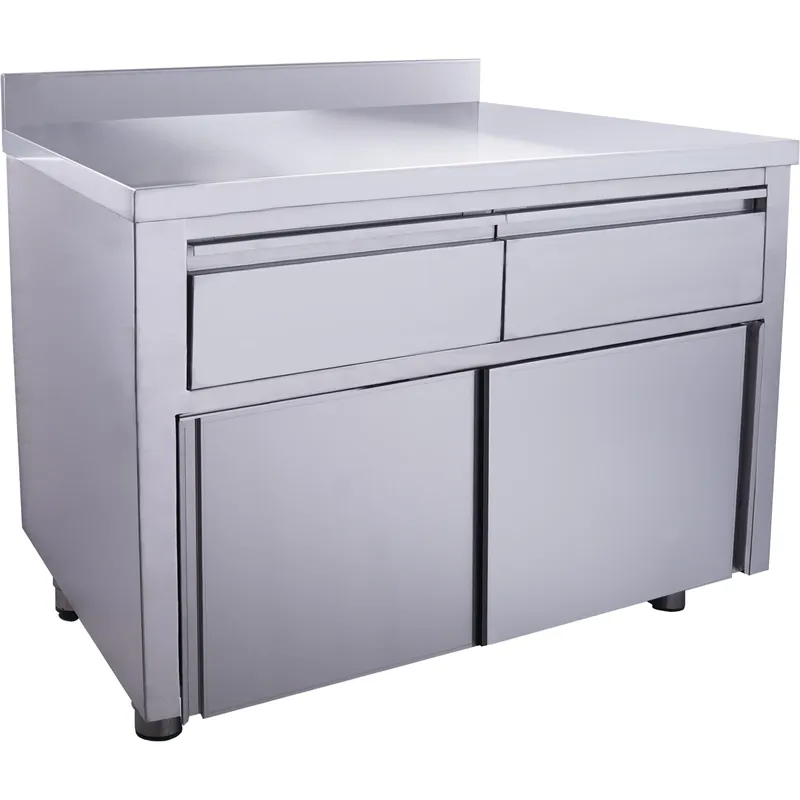 Beperkte Voorraad SARO Schuifdeurkast, 2 lades 1200X700mm +Opstaande rand
