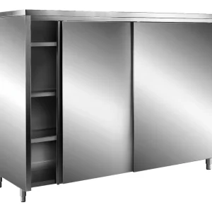 Beperkt Aanbod SARO RVS opbergkast, AISI 430, plat dak, 1200x700