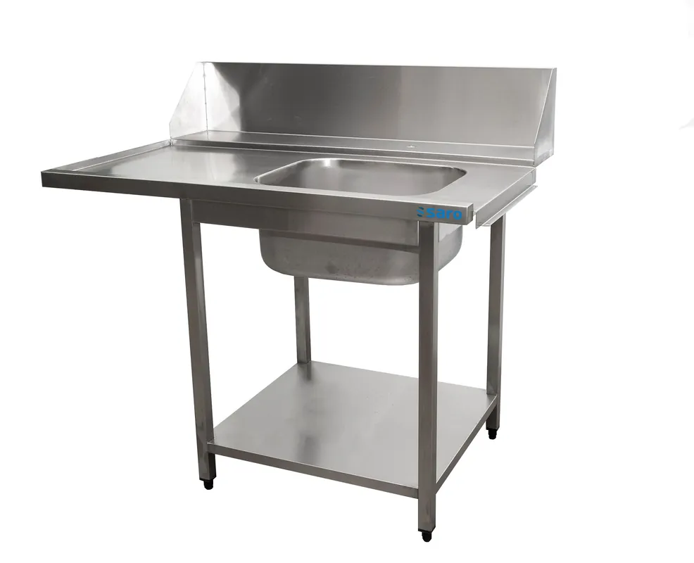 Premium SARO aanvoertafel voor vaatwasser rechts, 1 bak,1200 mm