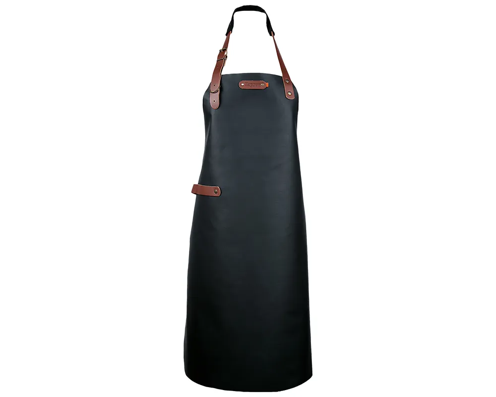 Leren schort 74cm - Nekband - Zwart Finale Uitverkoop