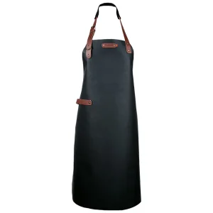 Laatste Kans Leren schort 82cm - Nekband - Zwart