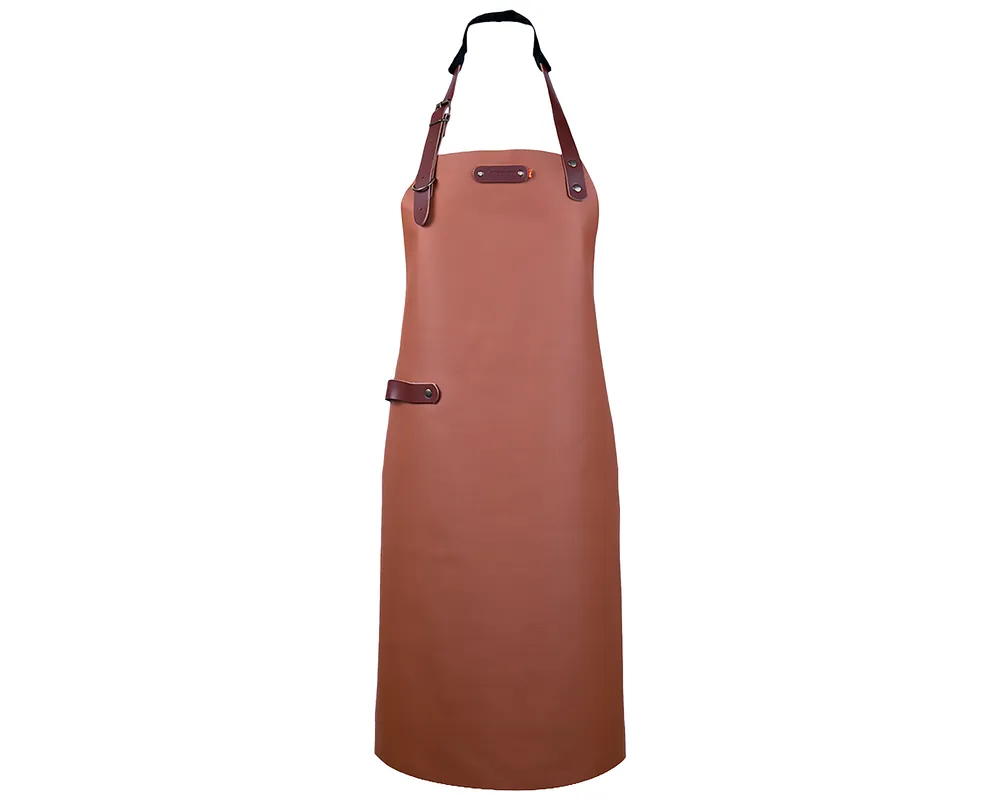 Leren schort 82cm - Nekband - Cognac Speciale Aanbieding