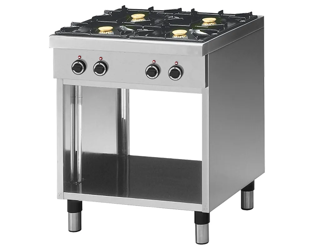 Speciale Aanbieding Gasfornuis 4-pits - Modular - Open onderkast - 65x70cm