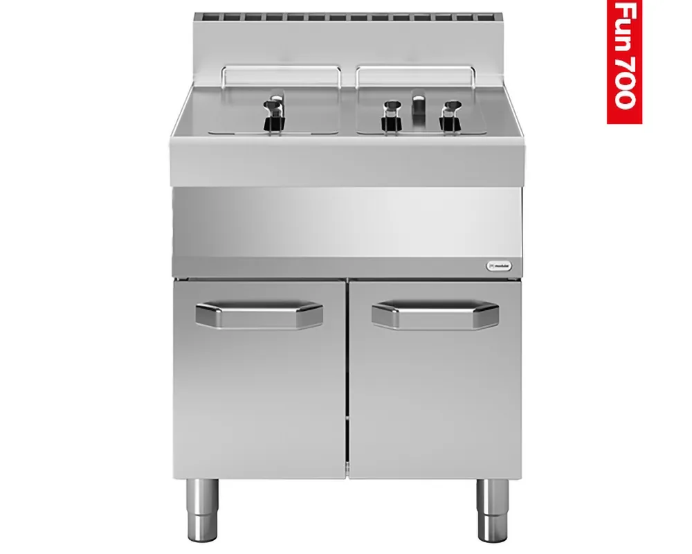 Beperkte Voorraad Friteuse 2x 13L Modular - Aardgas - 70x70x99cm