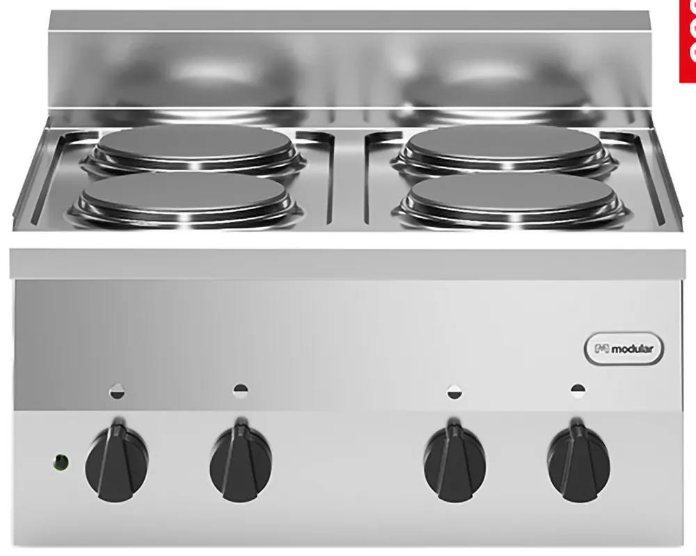Kookplaat 4-zones - Modular - Elektrisch 400V - 60x60cm Bestel Nu
