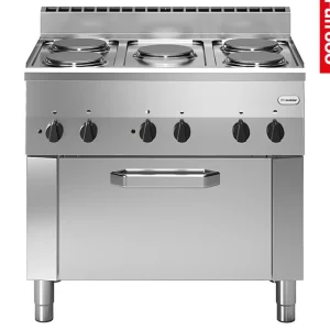 Elektrisch fornuis Modular - Met heteluchtoven - 400V - 60x90x95,7cm Bestseller