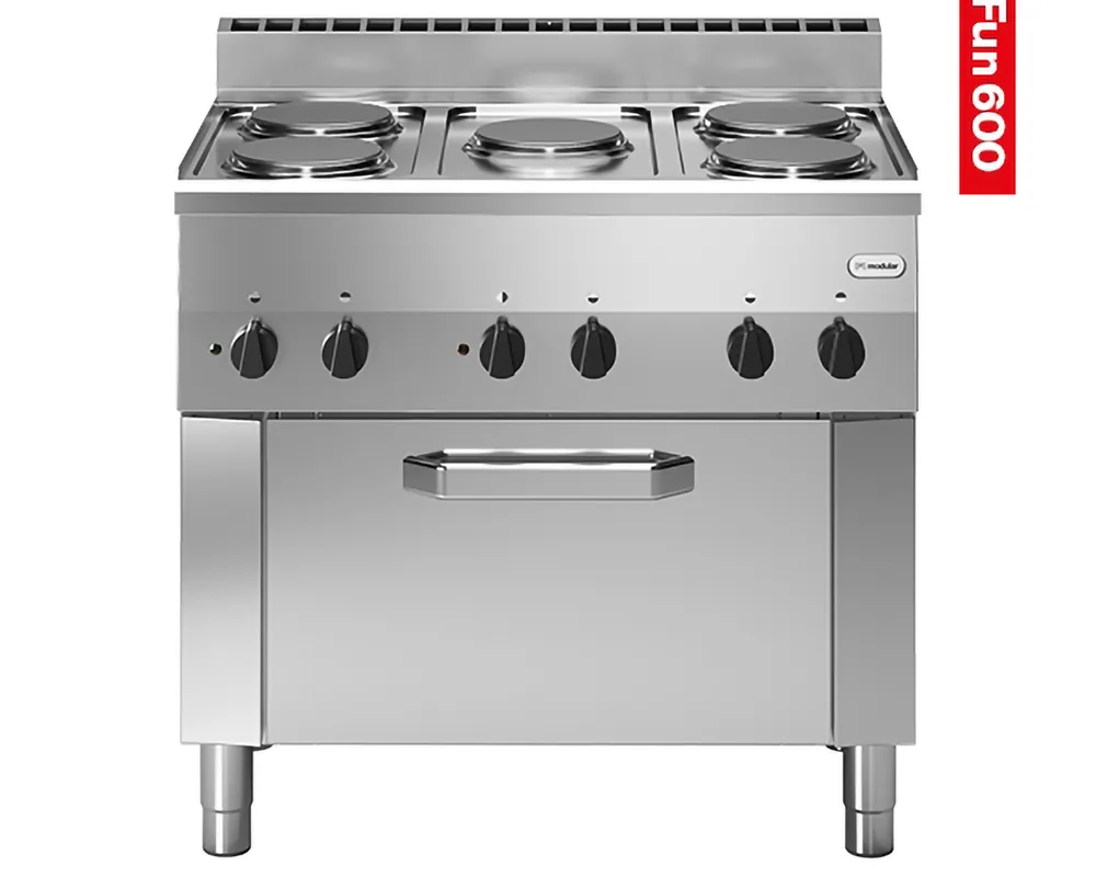 Elektrisch fornuis Modular - Met heteluchtoven - 400V - 60x90x95,7cm Bestseller