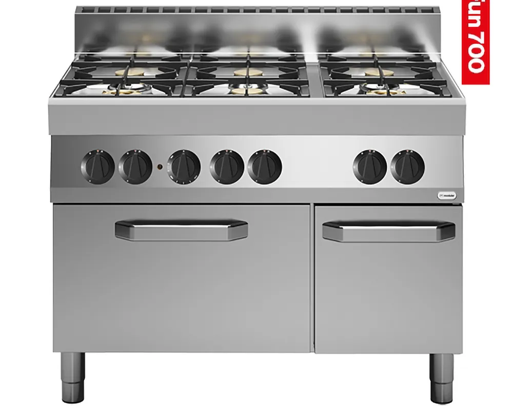 Uitverkoop Fornuis met oven Modular - 6-pits - Aardgas - 70x110x99cm