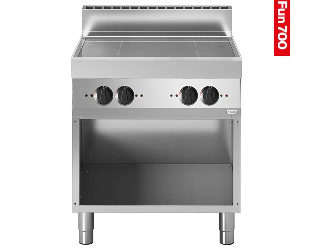 Inductie fornuis Modular - 4 kookzones 400V - Open onderkast - 70x70x99cm Goedkoop