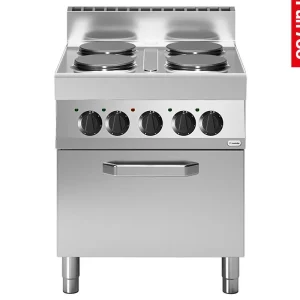 Seizoensaanbieding Elektrisch fornuis Modular - Met heteluchtoven - 4 kookzones 400V - 70x70x99cm