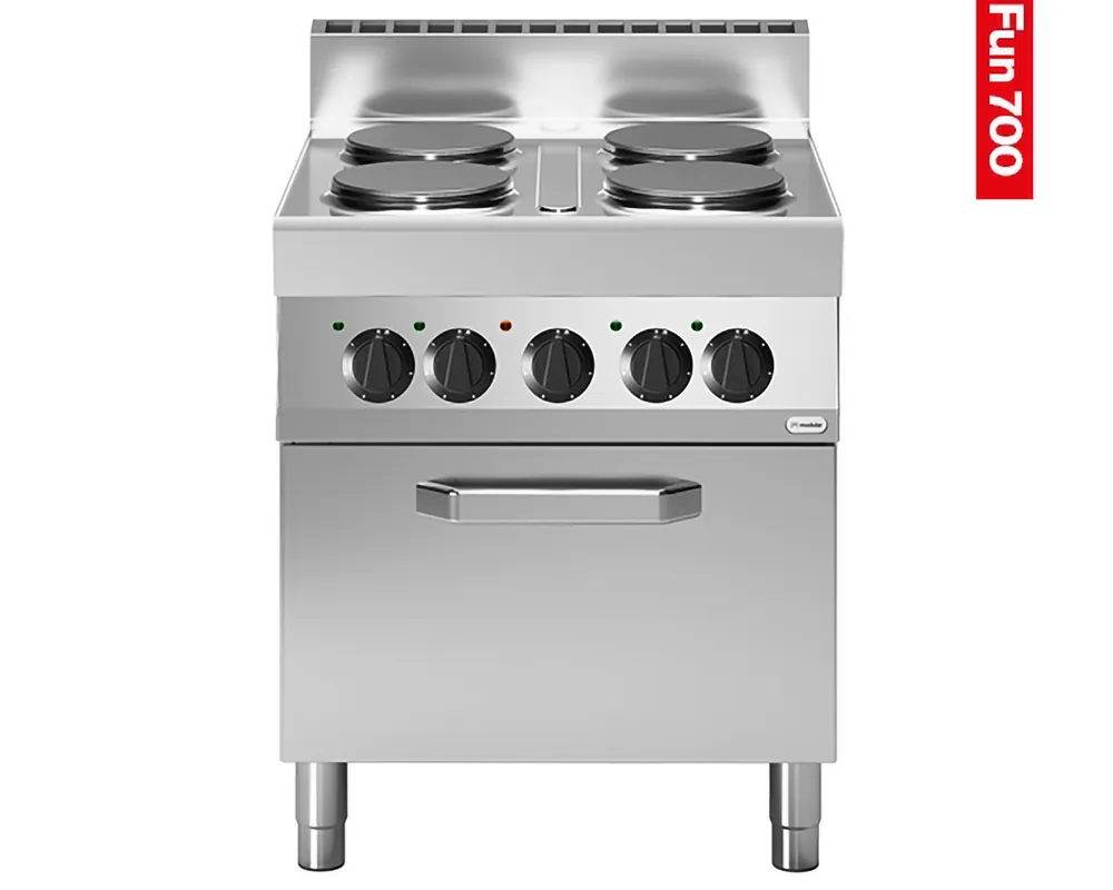 Seizoensaanbieding Elektrisch fornuis Modular - Met heteluchtoven - 4 kookzones 400V - 70x70x99cm