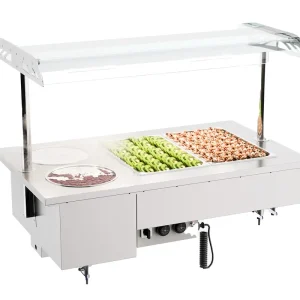 Drop-In Bain-Marie Met Bowls 2/1 Snelle Levering
