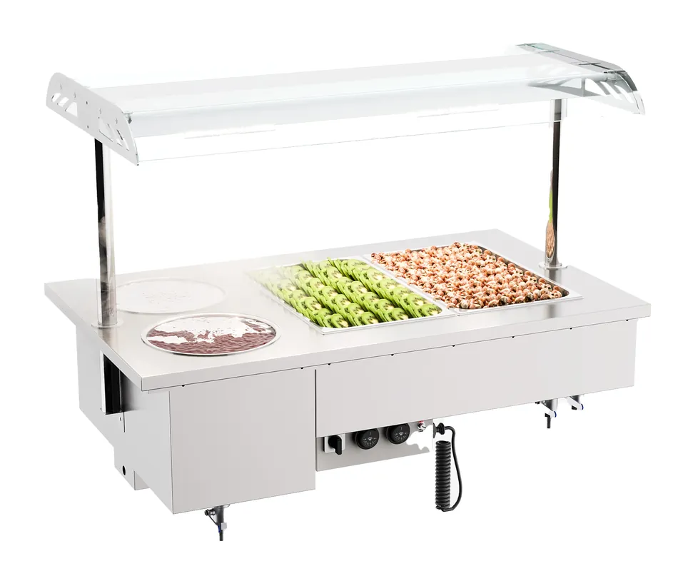 Drop-In Bain-Marie Met Bowls 2/1 Snelle Levering