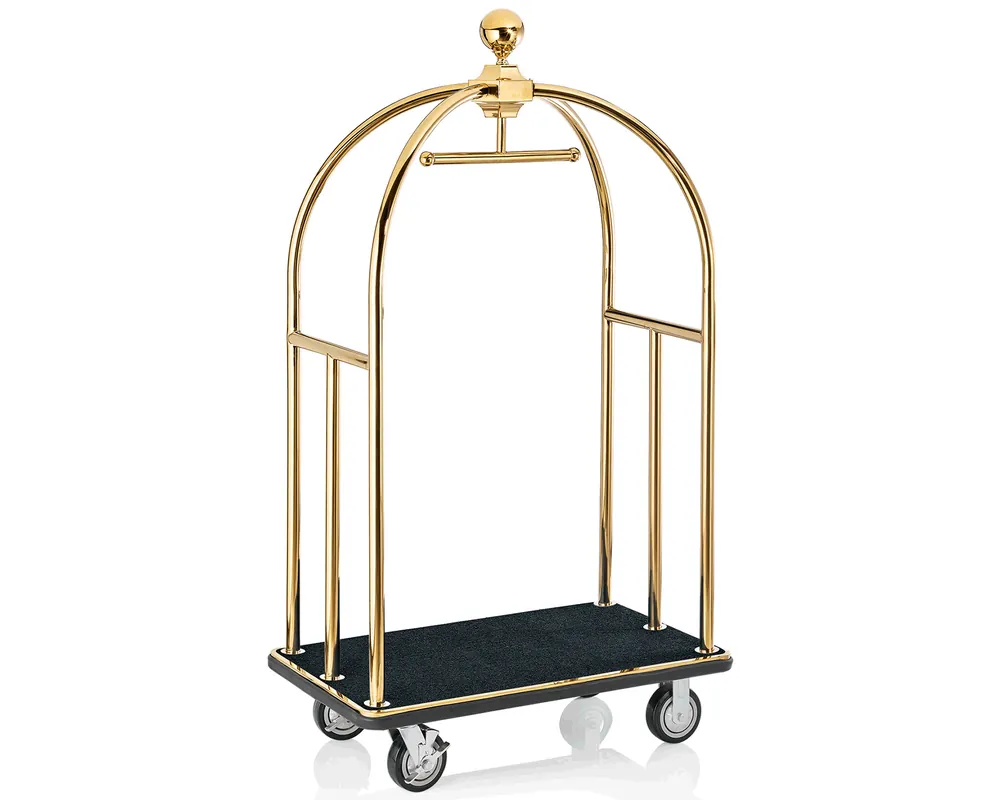 Bagagewagen - RVS goudkleurig - zwart Koop Online