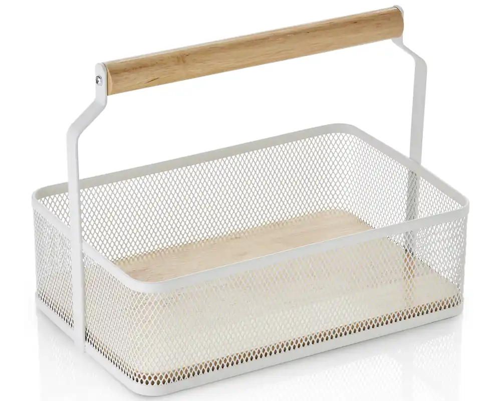 Veilige Betaling Mand - Houten Handvat - Wit