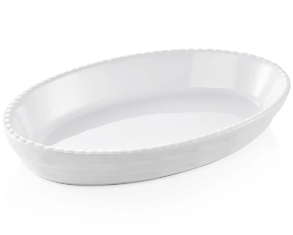 Koop Online Bakvorm - wit - porselein 28x17x5cm