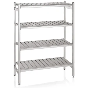 Opbergsysteem - aluminium/polyethyleen - 126,5x54x170cm Gereduceerde Prijs