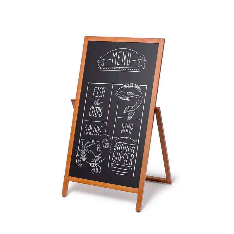 Koop Vandaag Houten A-bord Flip 55 x 105 cm Lichtbruin