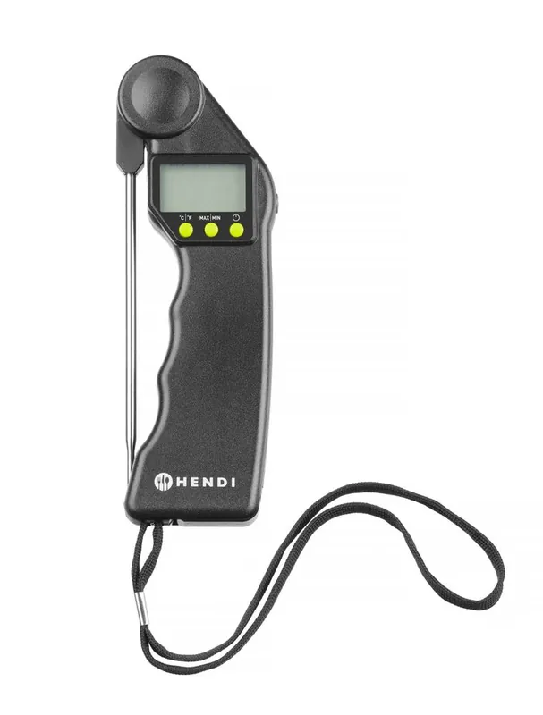Nieuw Digitale thermometer met opvouwbare sonde - Zwart - 160x55x(H)20mm