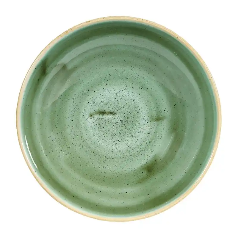 Seizoensaanbieding Churchill Stonecast Samphire Green coupe kom 18.4 cm pak van 12