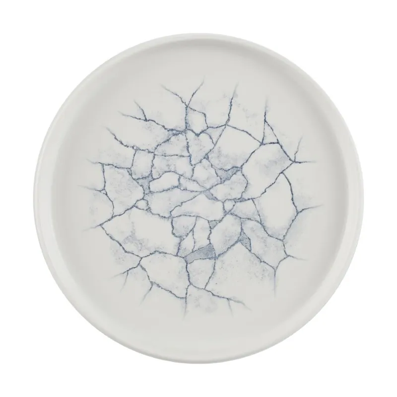 Op = Op Churchill Studio Prints Kintsugi Pearl Grey bord met opstaande rand 22 cm pak van 6