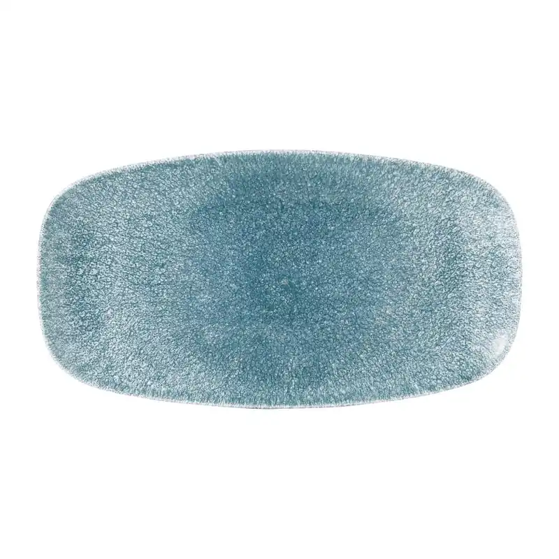 Churchill Raku Topaz Blue chefs ovaal bord 29.8 x 15.2 cm pak van 12 Betrouwbaar