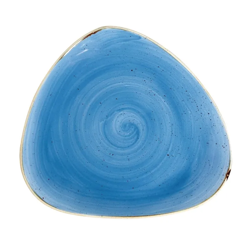 Koop Vandaag Churchill Stonecast Cornflower Blue driehoekig bord 31.1 cm pak van 6