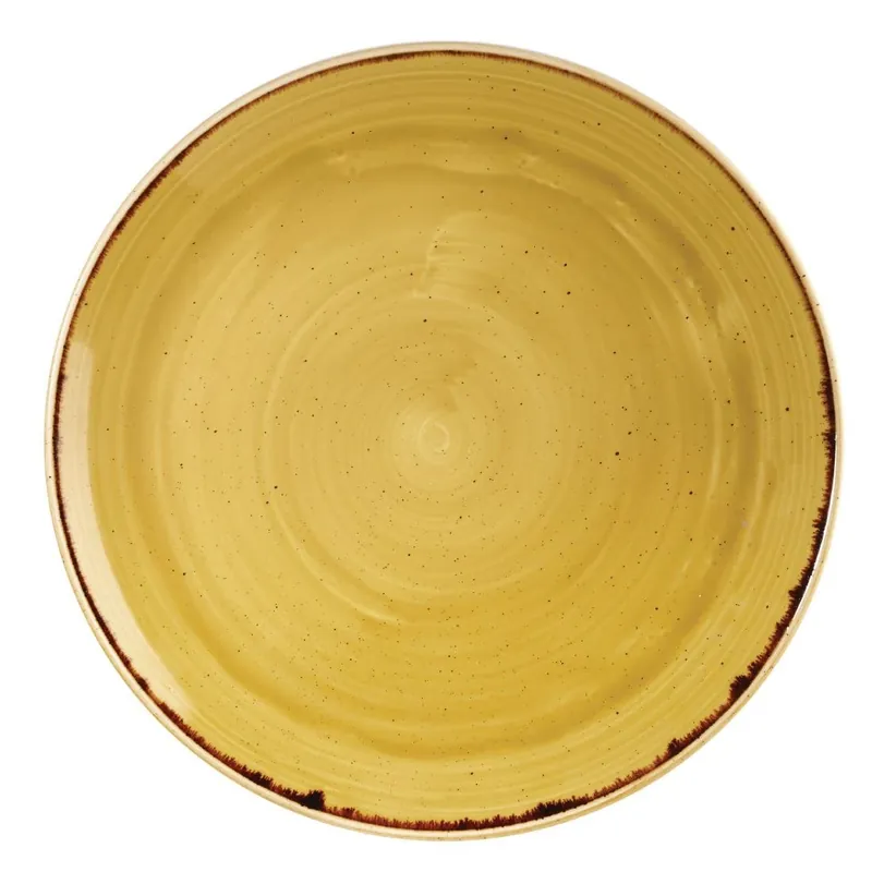 Gereduceerde Prijs Churchill Stonecast Mustard Lotus Evolve coupe bord 28.8 cm pak van 12