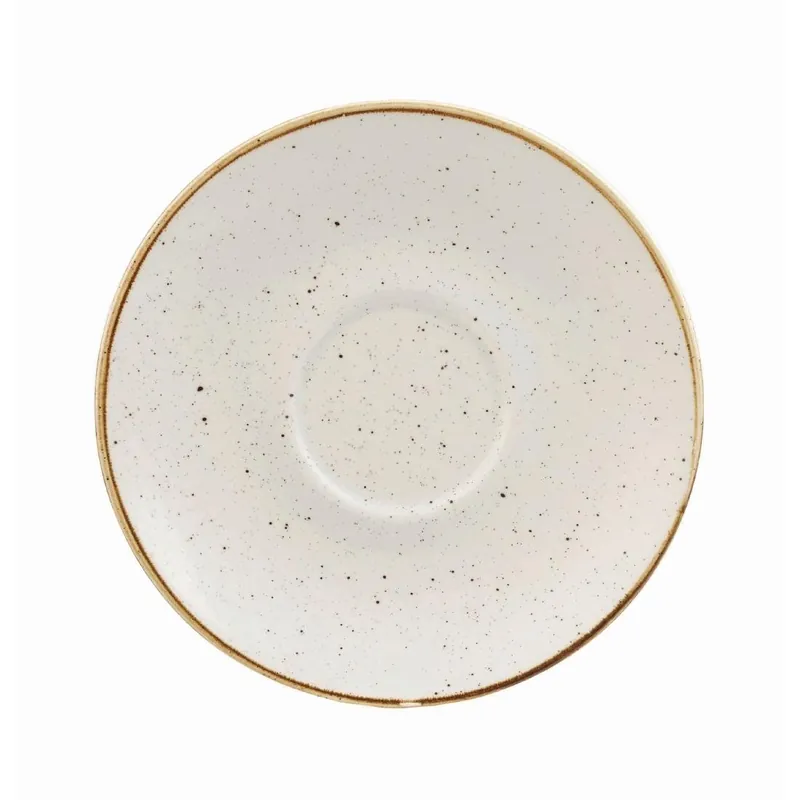 Weekendaanbieding Churchill Stonecast Barley White cappuccino schotel 15.6 cm pak van 12
