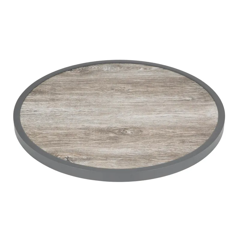 Bolero rond tafelblad van glasvezel met houteffect 580 mm Lage Kosten