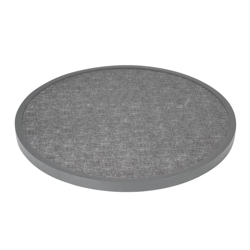 Bolero rond tafelblad van glasvezel, geborsteld zwart 580 mm Aanbieding