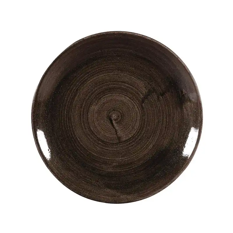 Rechtstreeks Van De Fabrikant Churchill Stonecast Patina Black coupe borden 288mm (Pak van 12)