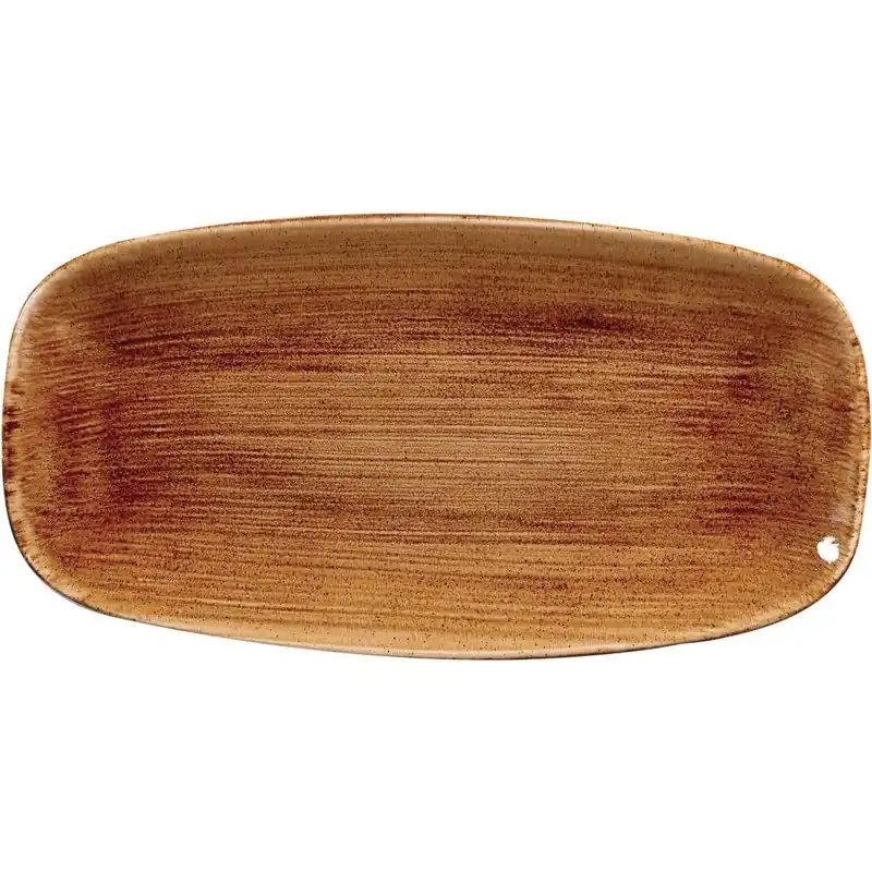 Churchill Stonecast Patina Vintage Copper chefs ovaal bord 29.8 x 15.2 cm pak van 12 Snelle Levering