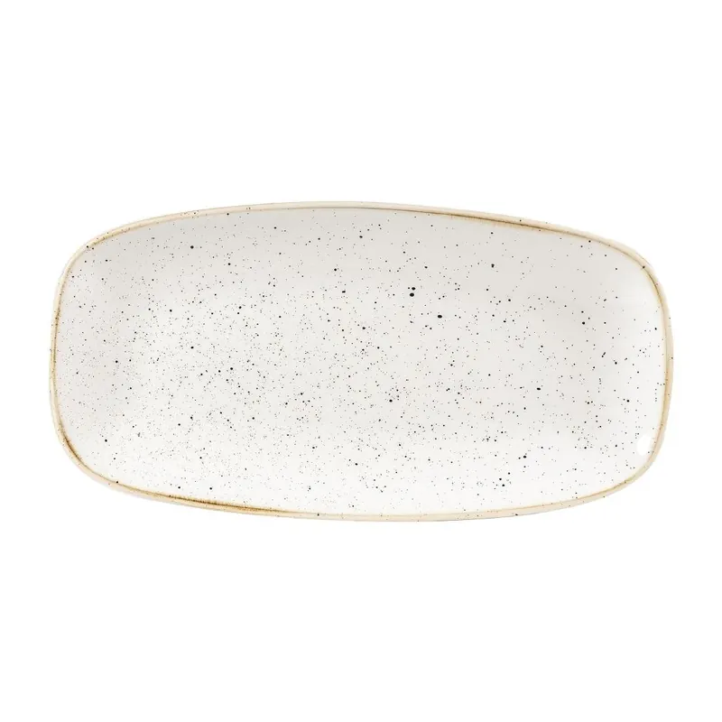 Bestel Nu Churchill Stonecast Barley White chefs ovaal bord 29.8 x 15.2 cm pak van 12