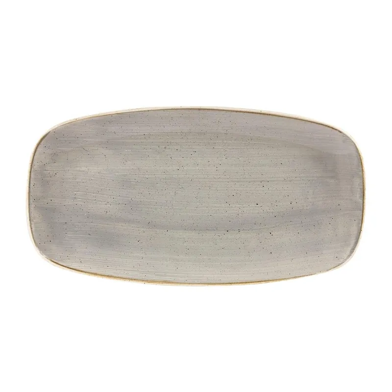 Churchill Stonecast Grey chefs ovaal bord 35.2 x 18.7 cm pak van 6 Betrouwbaar
