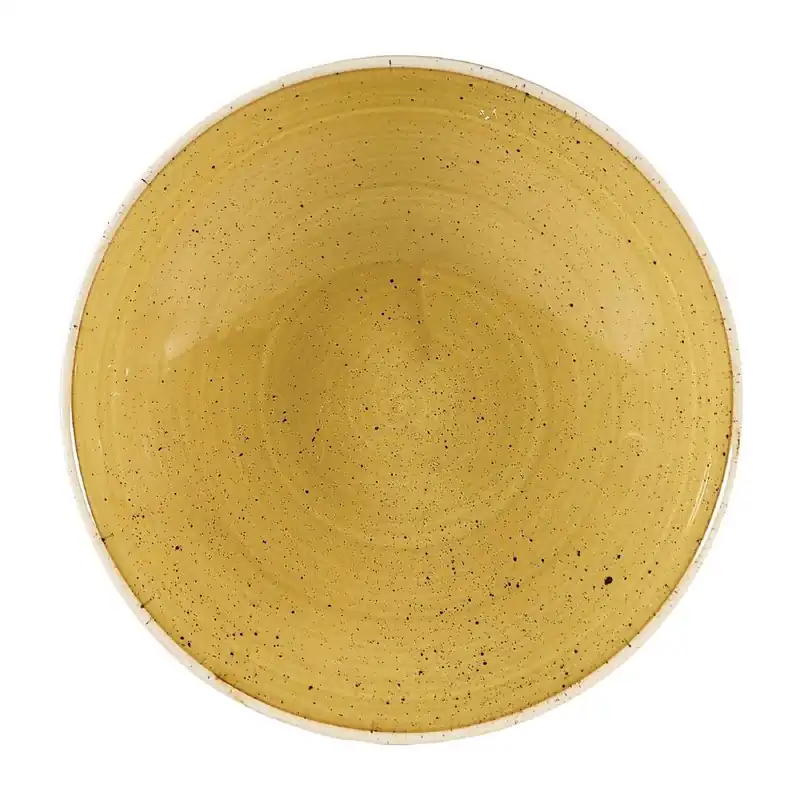 Superprijs Churchill Stonecast Mustard Lotus Evolve coupe kom 18.4 cm pak van 12