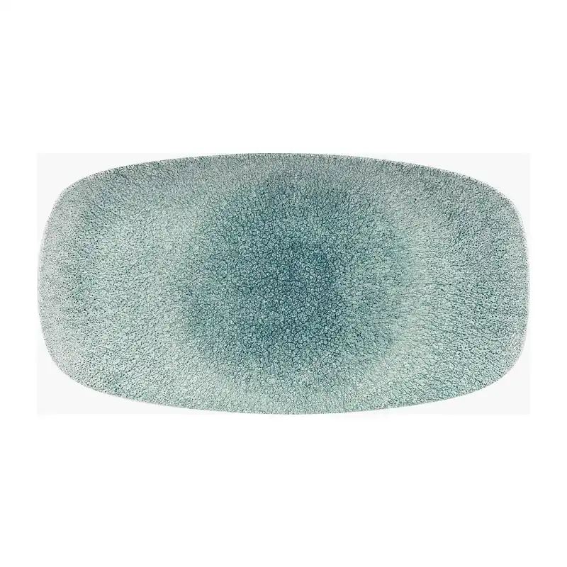Seizoensaanbieding Churchill Raku Jade Green chefs ovaal bord 35.2 x 18.7 cm pak van 6