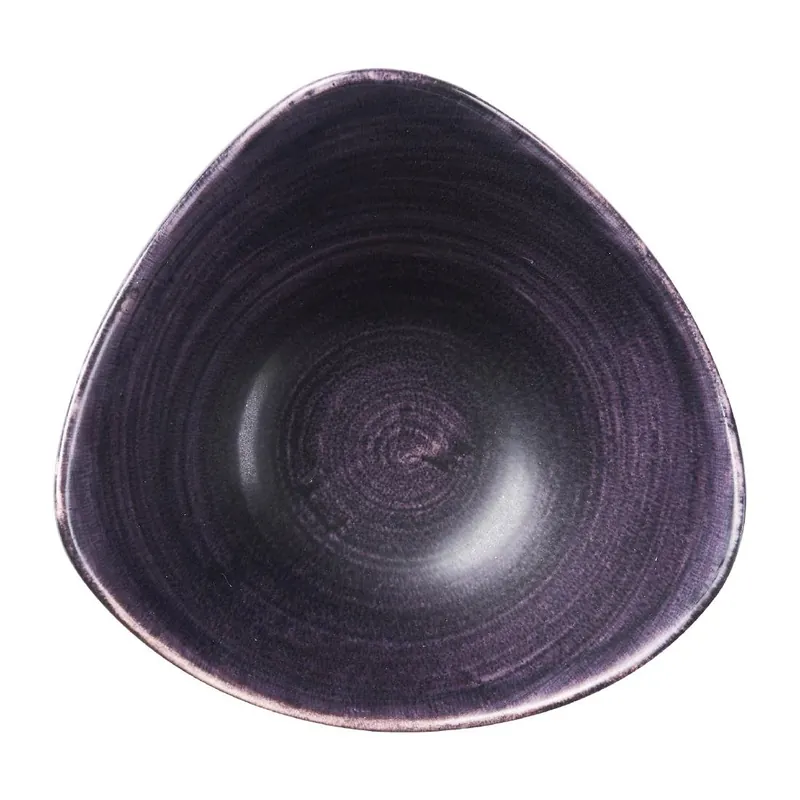 Betaalbaar Churchill Stonecast Patina Deep Purple driehoekige kom 15.2 cm pak van 12