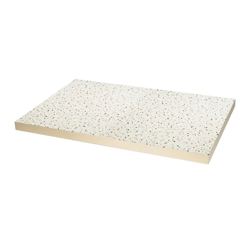 Express Levering Bolero rechthoekig tafelblad in terrazzostijl, 1100x700 mm