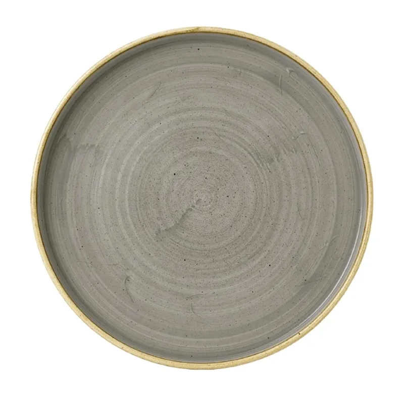 Churchill Stonecast Grey bord met opstaande rand 25.9 cm pak van 6 Gecertificeerd