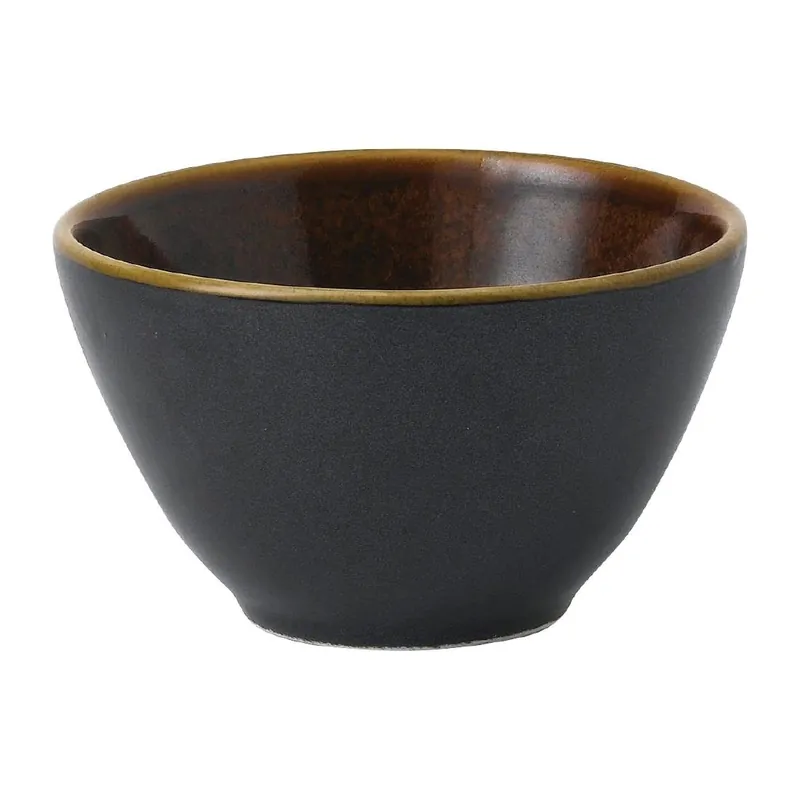 Seizoensaanbieding Churchill Super Vitrified Nourish Black Onyx Two Tone Contour schalen 240ml (Pak van 12)