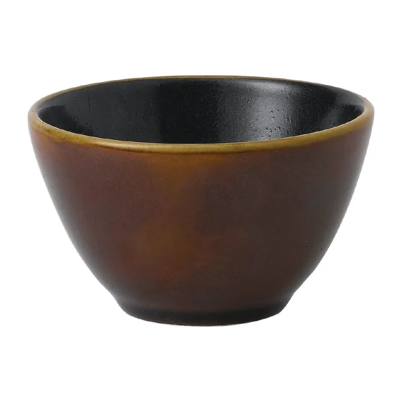 Churchill Super Vitrified Nourish Cinnamon Brown Two Tone schalen 102mm (Pak van 12) Alleen Vandaag